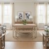 Natural kitchen table set and bench set