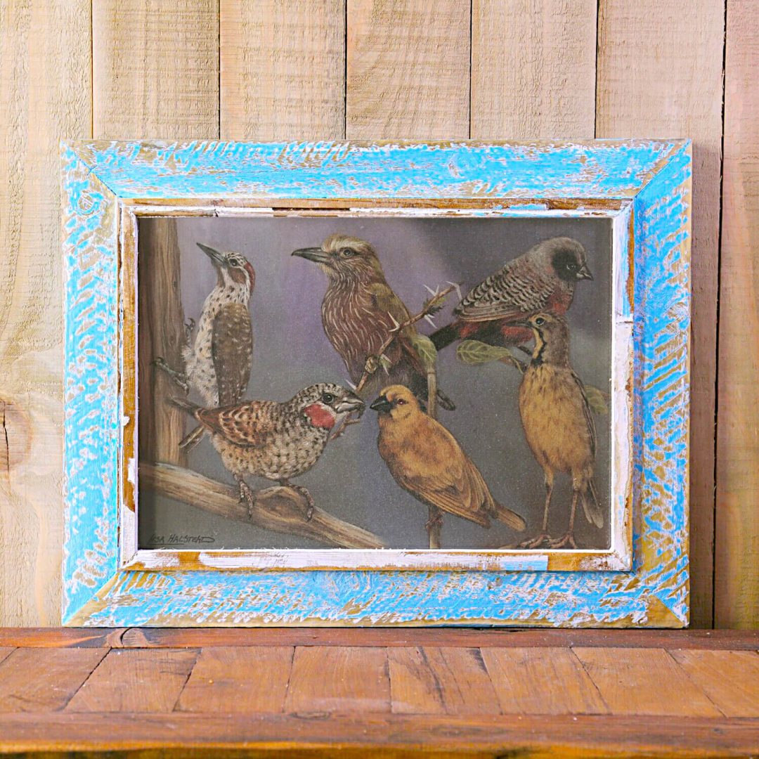 Powder Blue A3 Rustic Picture Frame