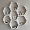 Small hexagonal display shelf