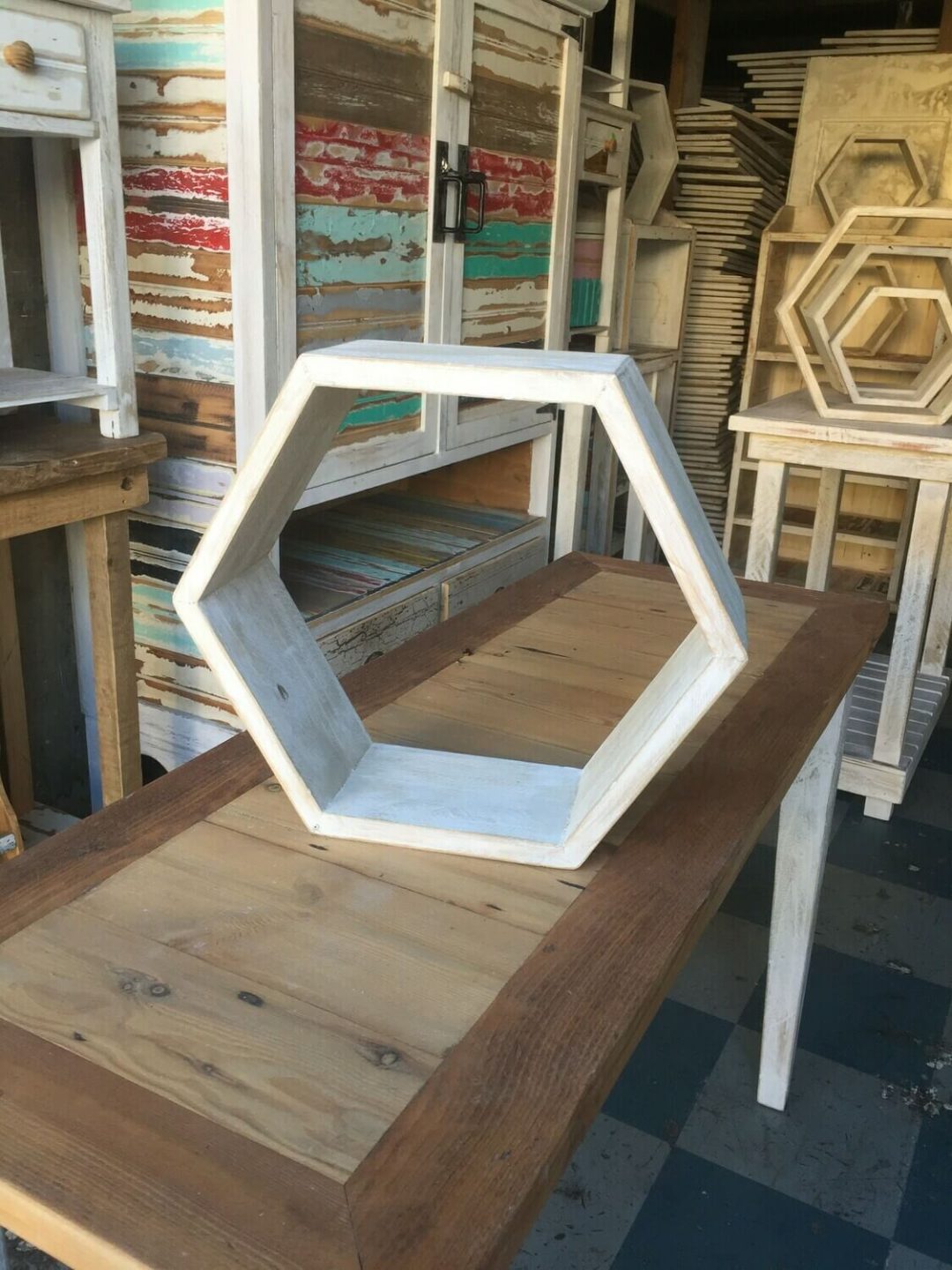 Medium Floating Hexagonal Shelf