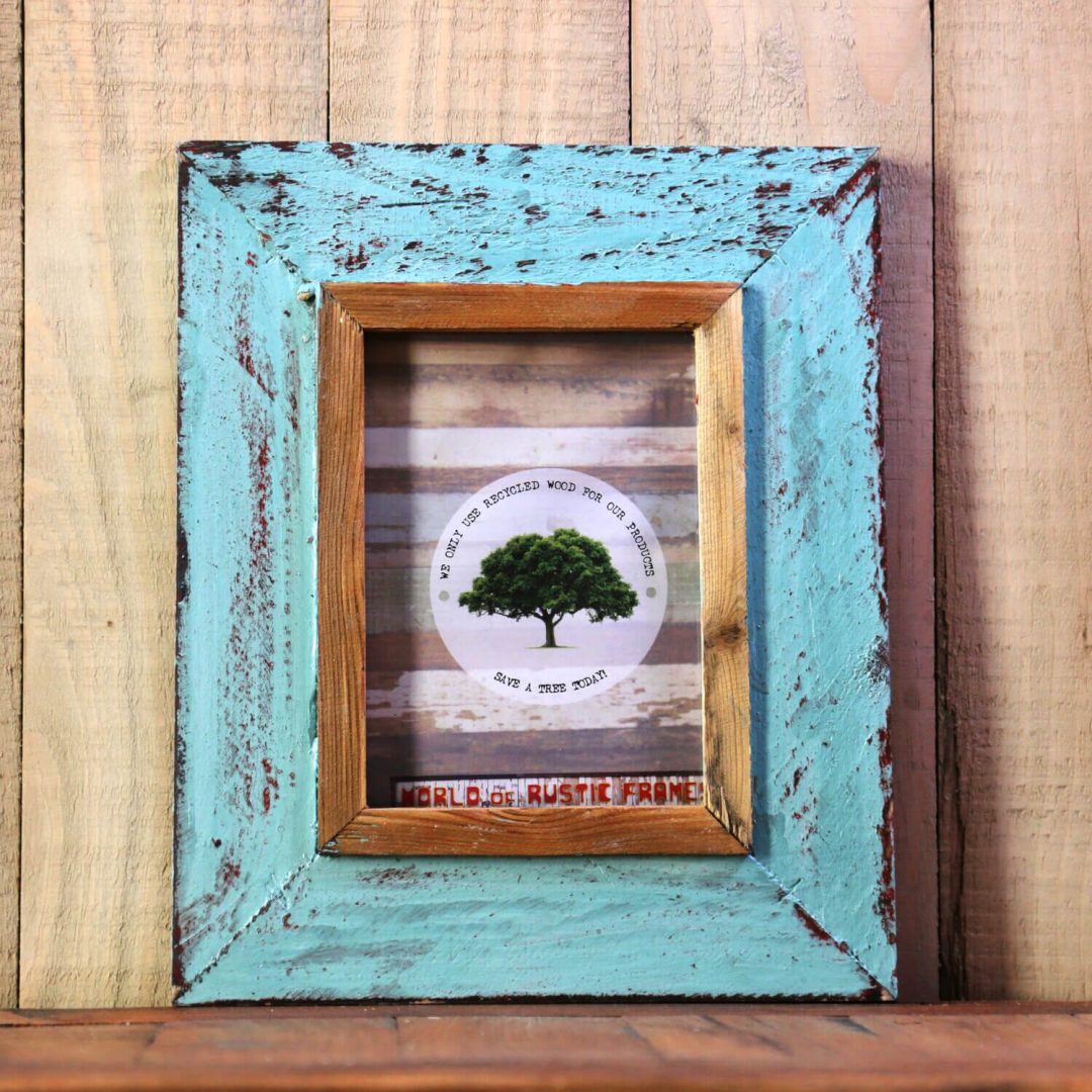 Mold Green Rustic A5 Picture Frame