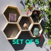 Hexagonal wooden set of 5