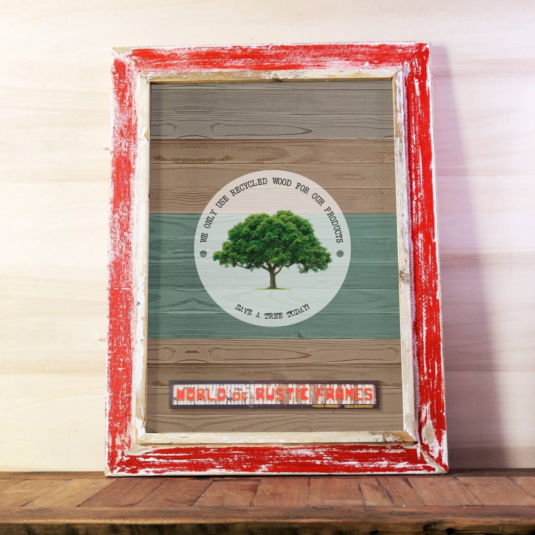 Red A2 Rustic frame