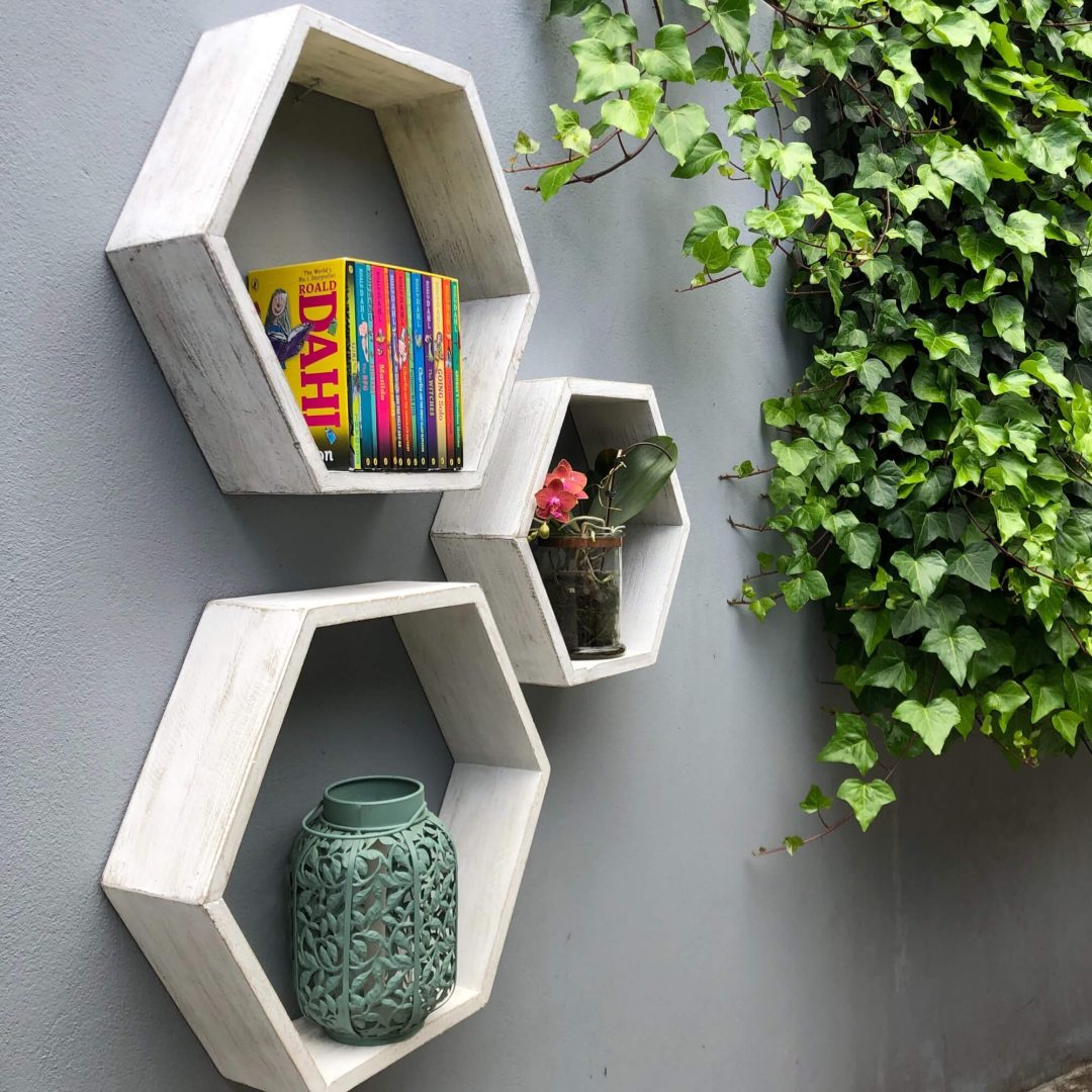 Alternative view of Hexagon Shelves Set Of 3