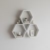 Medium hexagonal wall shelf