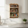 Rustic wall spice rack