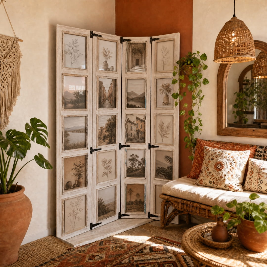 Wall of Fame 4 panel room divider
