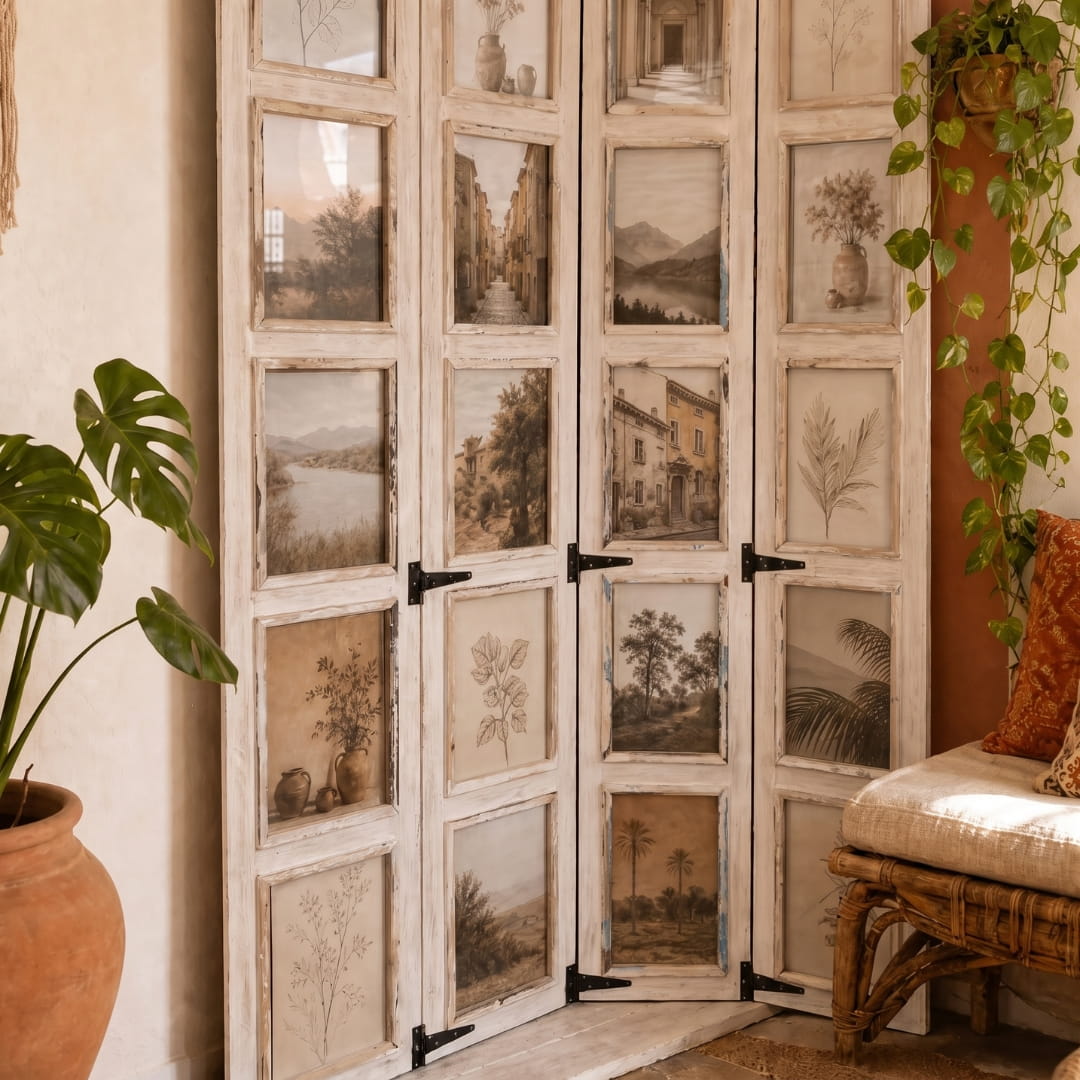 Alternative view of Wall of Fame 4 panel room divider