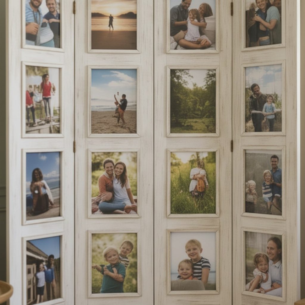 Wall of Fame 4 panel room divider - World Of Rustic Frames