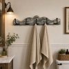 Wall-Mounted Farmhouse Grey Coat Rack , 5 hooks